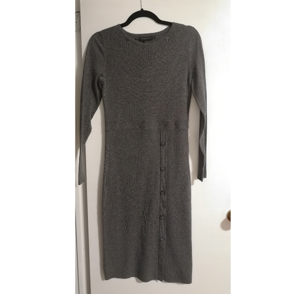 BANANA REPUBLIC Crewneck Gray Knit Sweater Dress Size extra small new with tags! - Picture 1 of 4